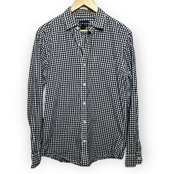 GAP Other - Gap Men Classic Cabin Blue & White Checked Vintage Wash Button-Up Shirt M
